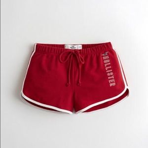 Red fitted Hollister shorts
